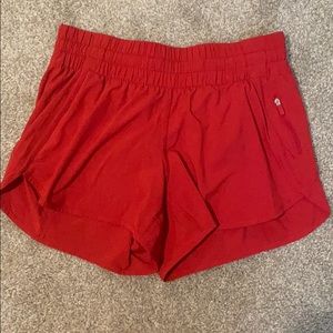 NWOT Lululemon Red Tracker Shorts Sz. 10